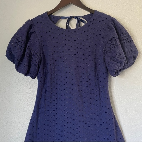 𝅺NWT FREE PEOPLE Apricot Rose Mini Dress Navy Small - Picture 4 of 11